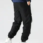 Men's Technical Utility Cargo Pants with Multi-Pockets, Adjustable Waist Straps & Elastic Cuffs Chichicherry