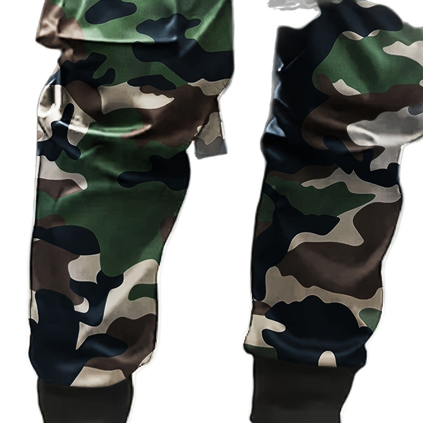 Men's Utility Cargo Jogging Pants with Elastic Waistband, Adjustable Leg Straps & Multifunctional Pockets Chichicherry