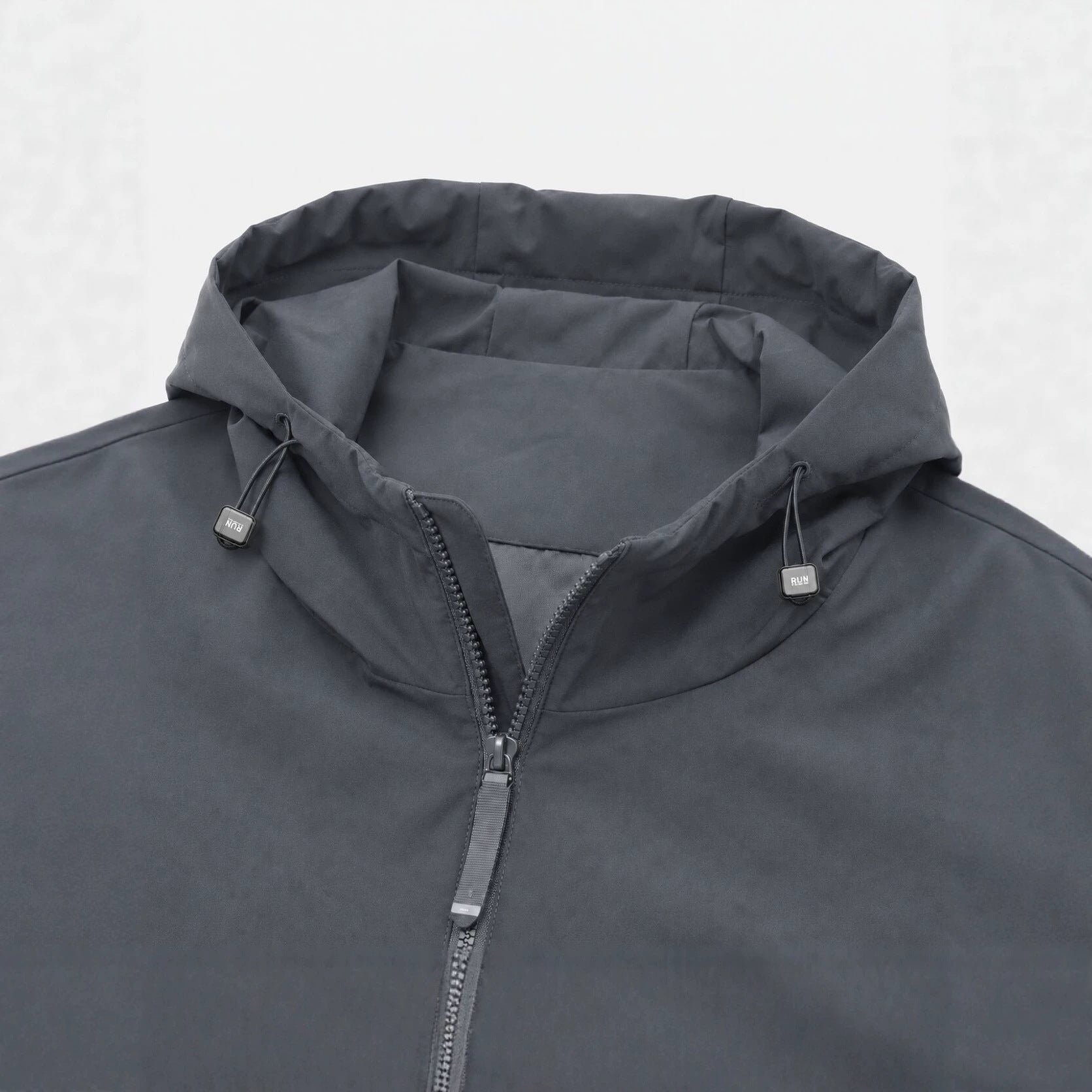 Women's Lightweight Hooded Windbreaker with Water-Repellent Coating, Zipper and Elastic Hem Chichicherry