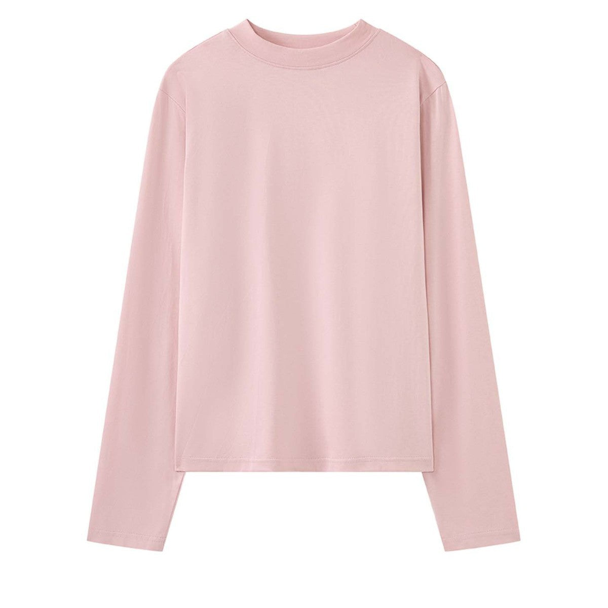 Women Oversize Long Sleeve Shirt with Round Neck and Cotton Jersey Chichicherry