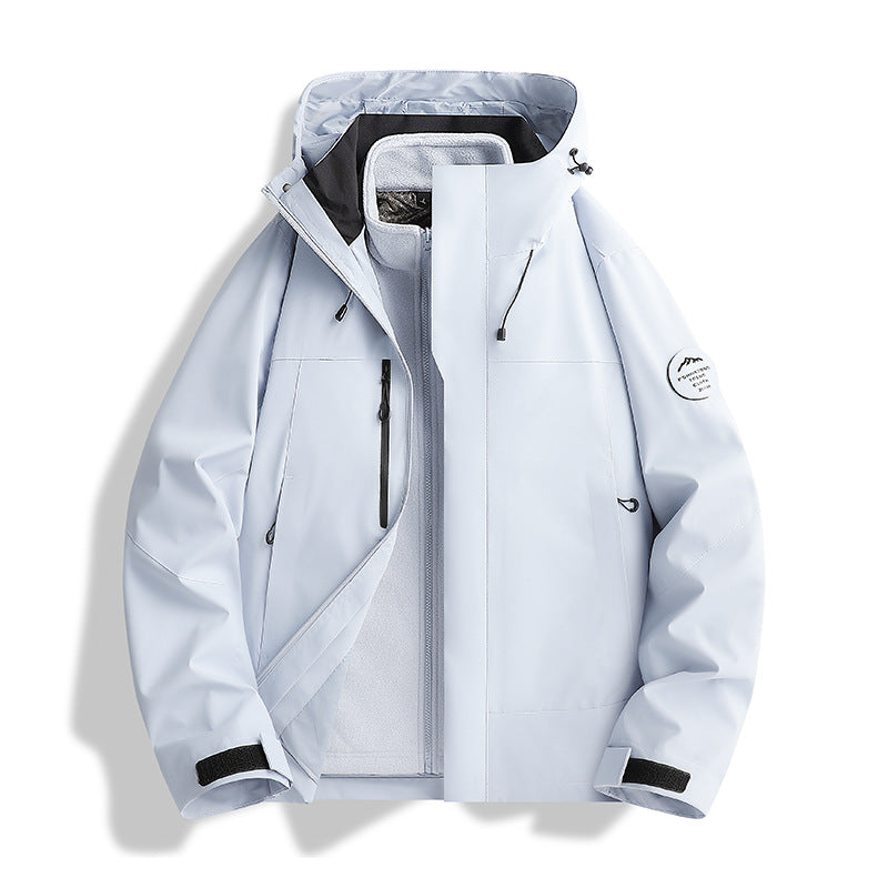 Men's Breathable, Waterproof Softshell Jacket with Fleece Lining and Hood Chichicherry