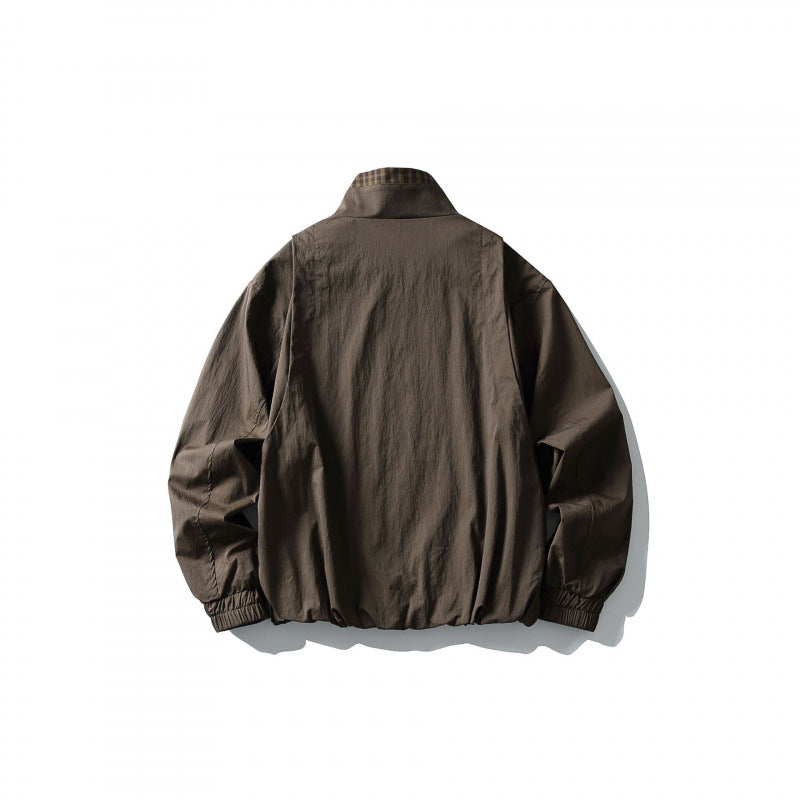 Men's short jacket with stand-up collar and decorative toggle fastenings Chichicherry