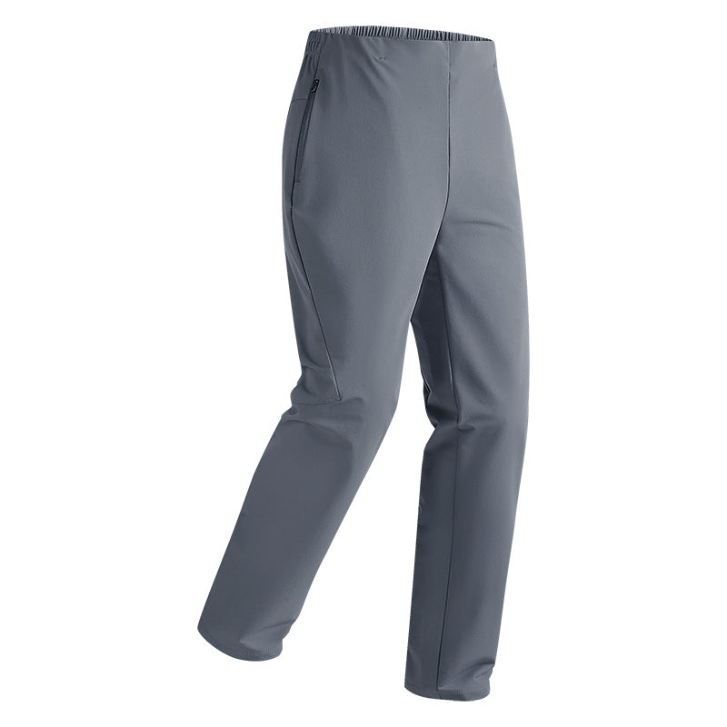 Women Elegant Stretch Pants with Zipper Pocket and Straight Cut Chichicherry