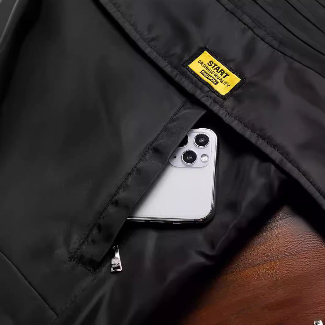 Men's Padded Utility Vest with Fleece Lining, Snap Button and Zipper Fastening Chichicherry