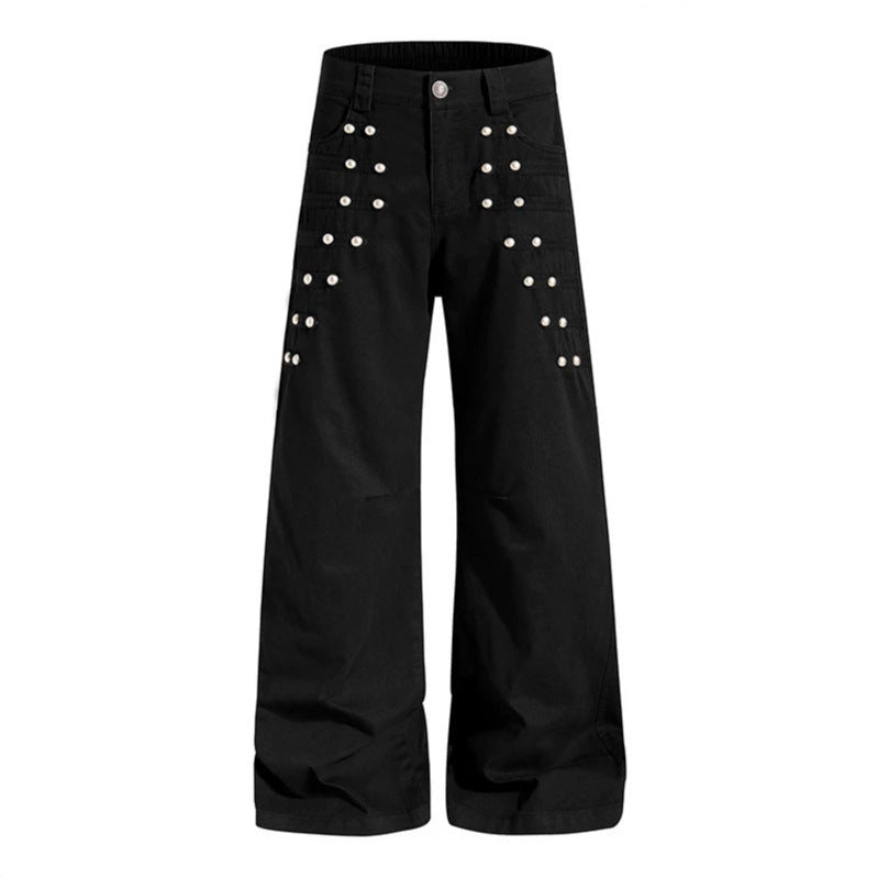 Women High-waisted Wide Culotte Pants with Grommet Detail Chichicherry