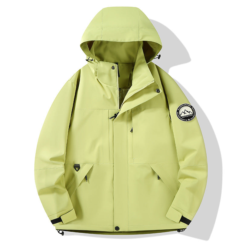 Women's waterproof hardshell outdoor jacket with hood and multifunction pockets Chichicherry