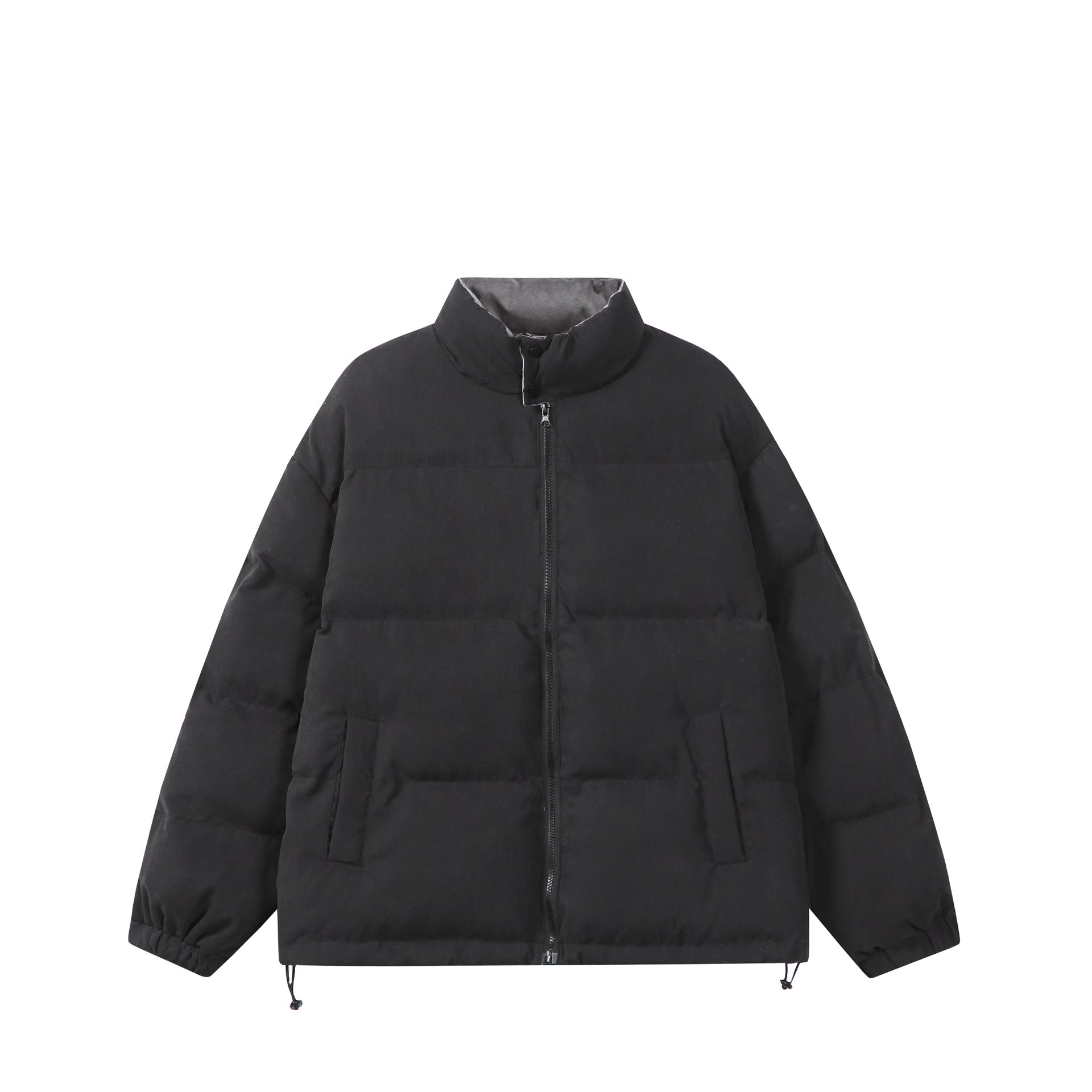 Women's Padded Boxy Quilted Jacket with High Stand-Up Collar Chichicherry