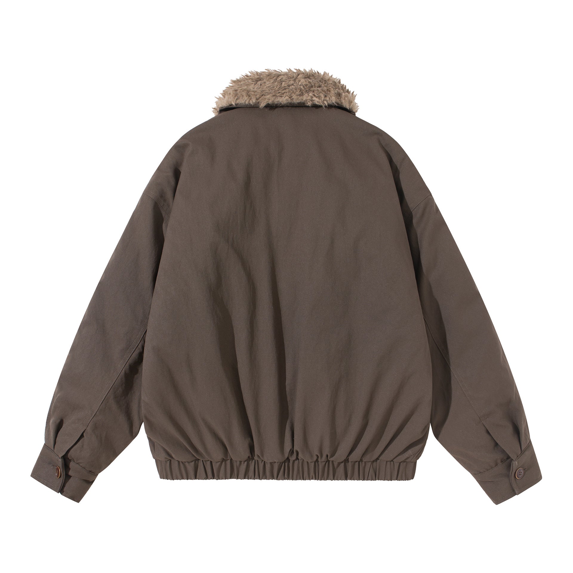 Unisex Boxy Isolation Blouson with removable faux fur shawl collar and cargo pockets Chichicherry