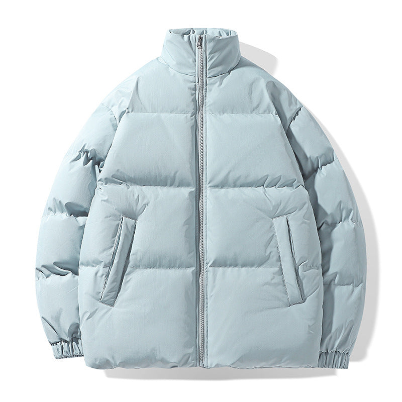 Men's short cut quilted winter jacket with high stand-up collar and padded thermo insulation Chichicherry