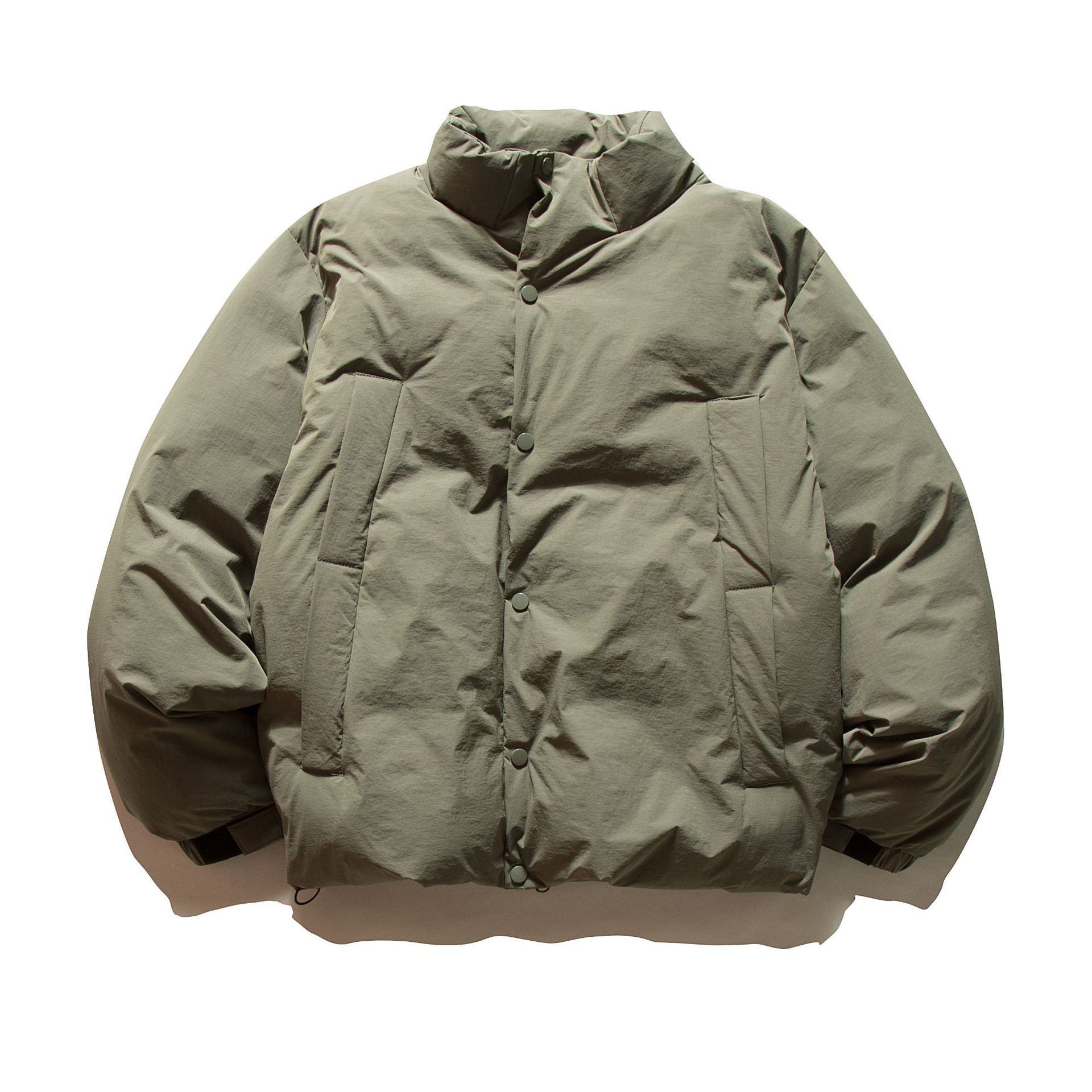 Unisex Boxy-insulated short jacket with padded filling and high stand-up collar Chichicherry