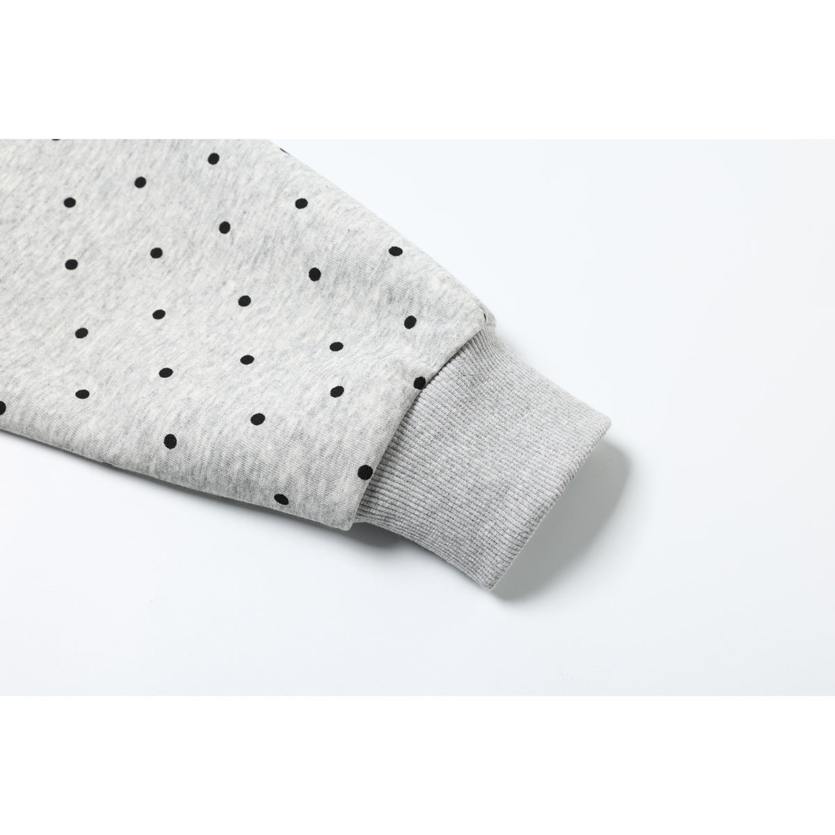 Women's Hooded Sweat Jacket with Full Zip, All-over Polka Dot Pattern and Multiple Logo Designs Chichicherry