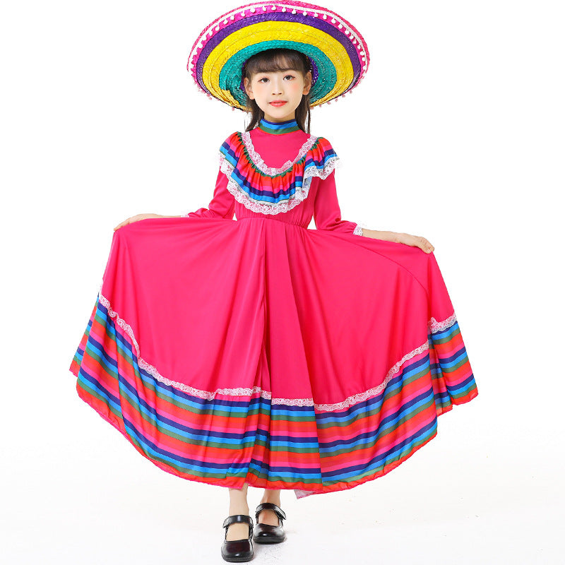 Girls' Tracht dress with colorful hem Chichicherry