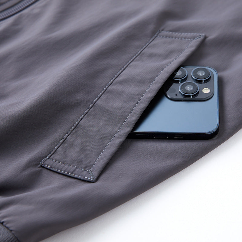 Men's lightly padded bomber jacket in utility look with arm pocket Chichicherry