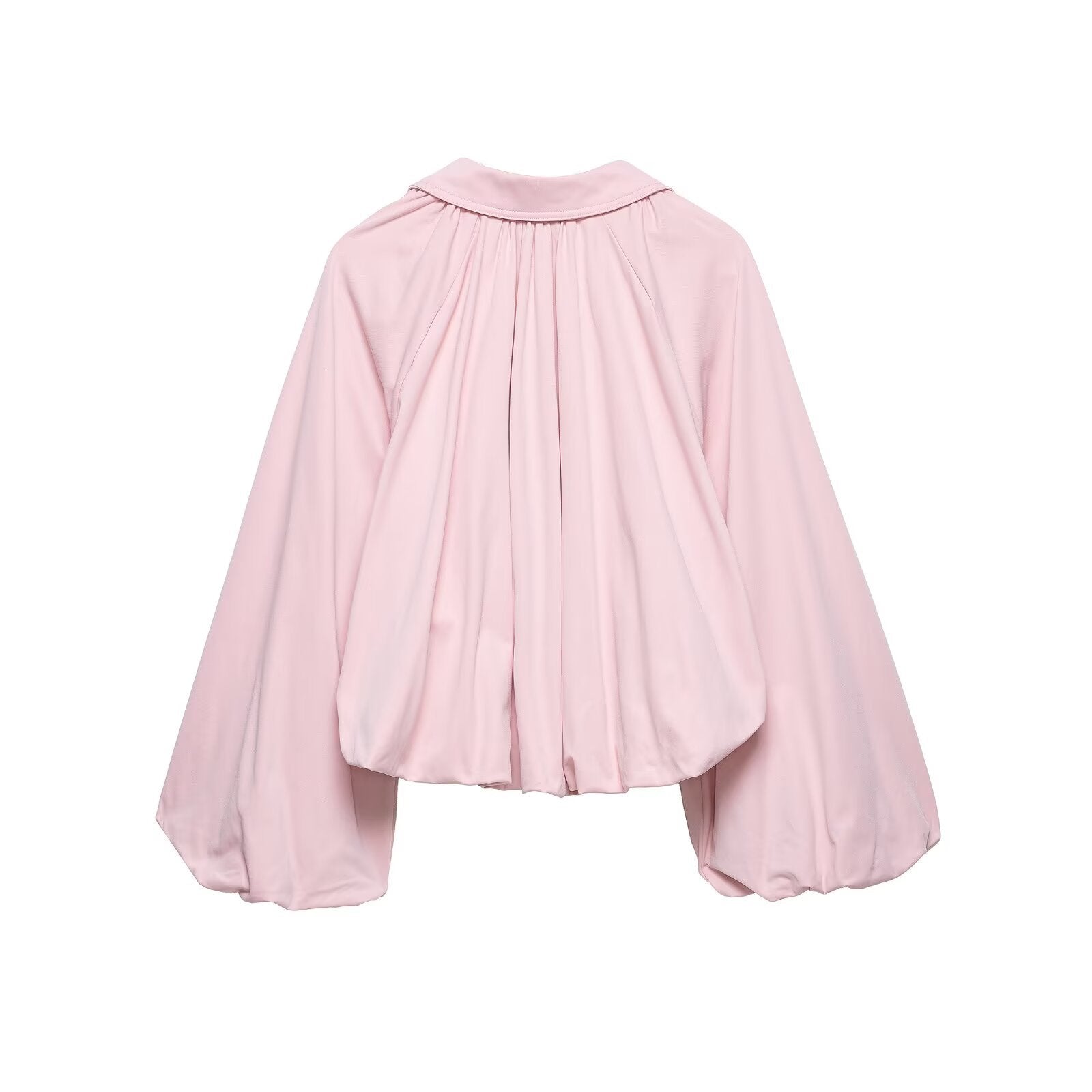 Women's Short Oversized Bomber Jacket with Voluminous Sleeves and Elastic Chichicherry