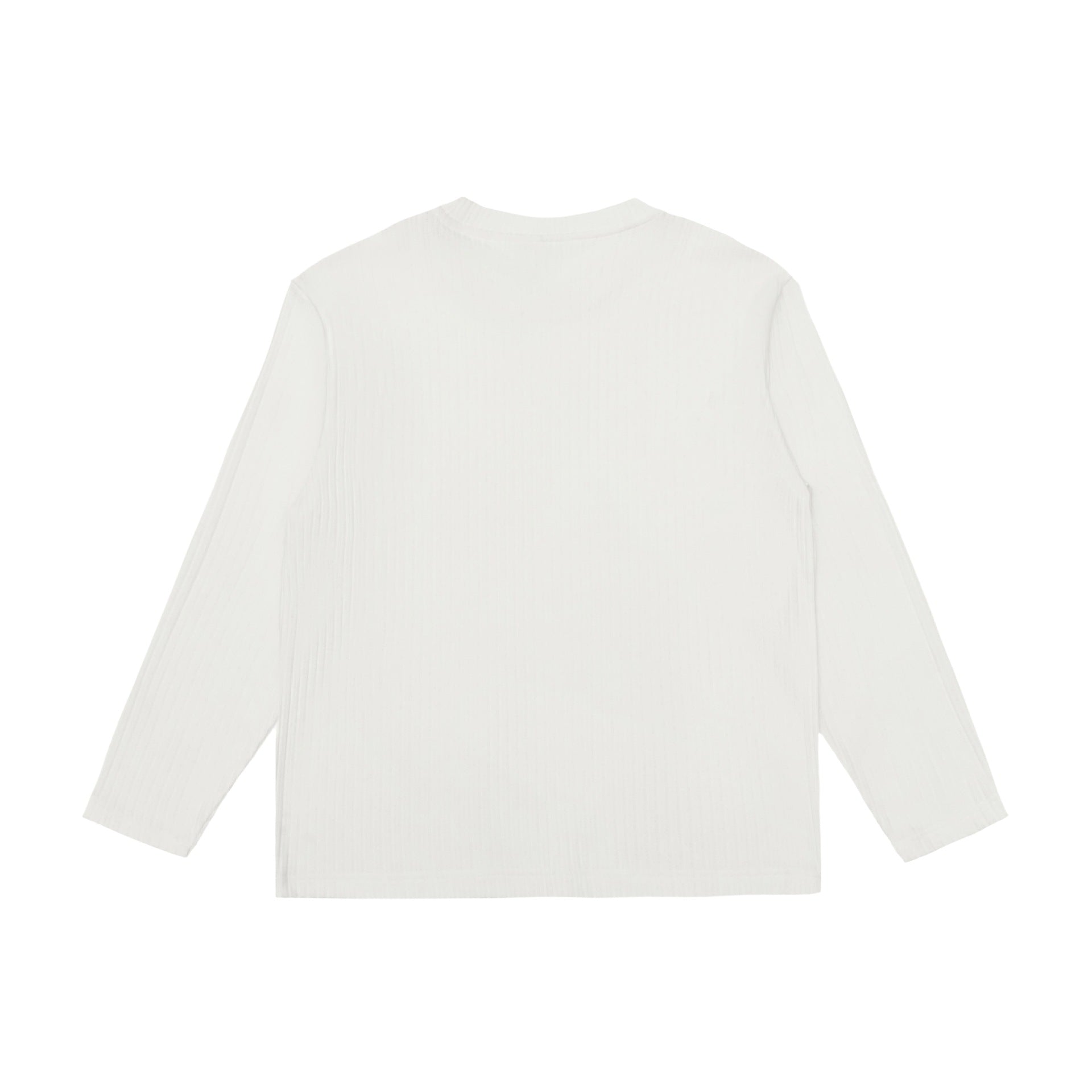 Unisex fine ribbed long sleeve shirt with round neckline and slightly oversized silhouette Chichicherry