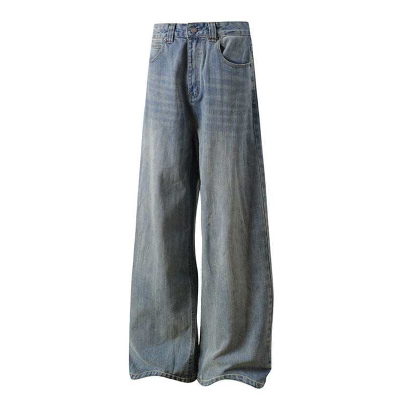 Women's Extra Wide High-Waist Palazzo Jeans with Wide Leg Chichicherry