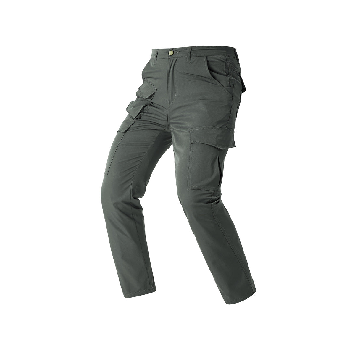 Men's Lightweight Stretch Cargo Pants with Multiple Flap Pockets & Tapered Fit Chichicherry