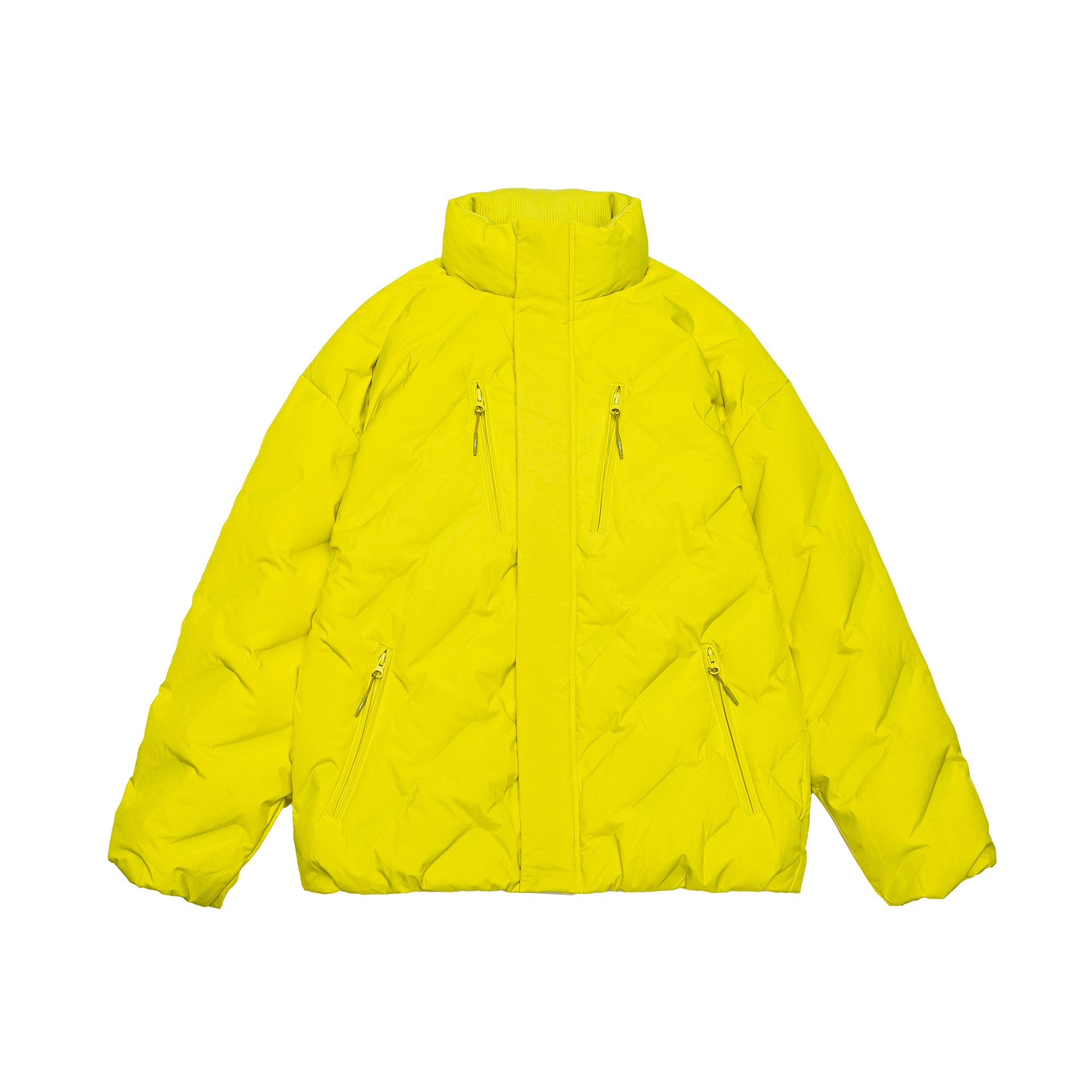 Unisex Padded Oversized Quilted Jacket with High Stand-Up Collar Chichicherry