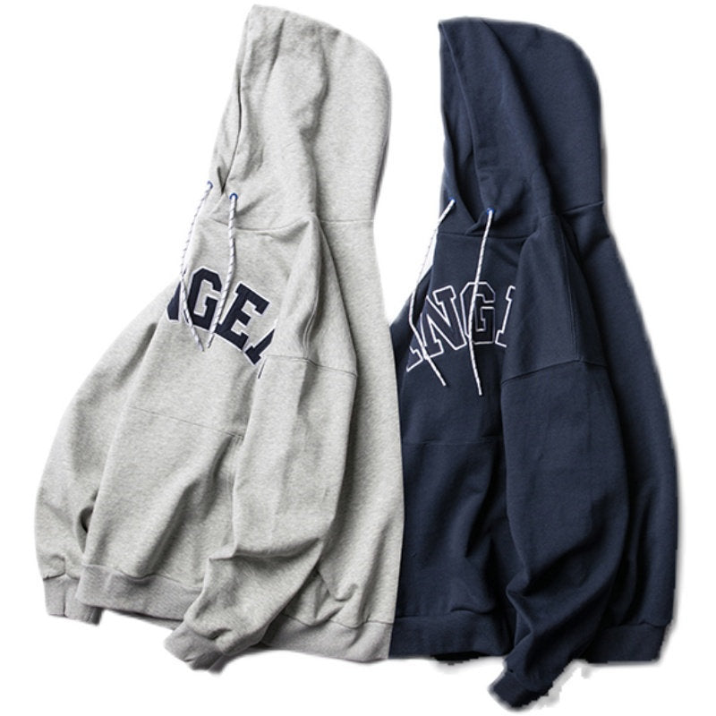 Unisex Oversized Hoodie in Collegiate Look with Kangaroo Pocket and Contrast Drawstring Chichicherry