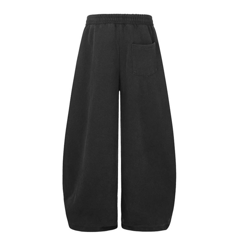 Women Loose Fit Jogging Pants with Camouflage Patches and Drawstring Chichicherry