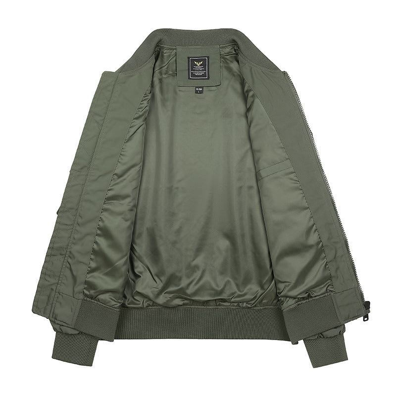 Men's Multi-Pocket Tactical Bomber with Modular Exterior Pockets and D-Ring Details Chichicherry