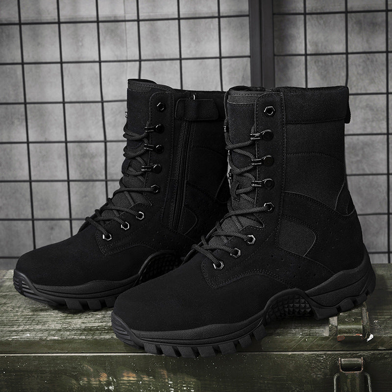 Men's combat boots with lightweight shaft, breathable hybrid upper material and reinforced grip sole Chichicherry