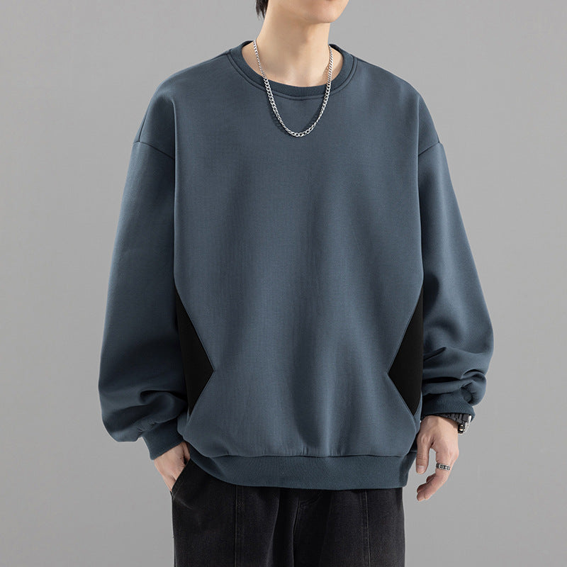 Men's Oversized Sweatshirt with contrasting side pockets and soft fleece lining Chichicherry