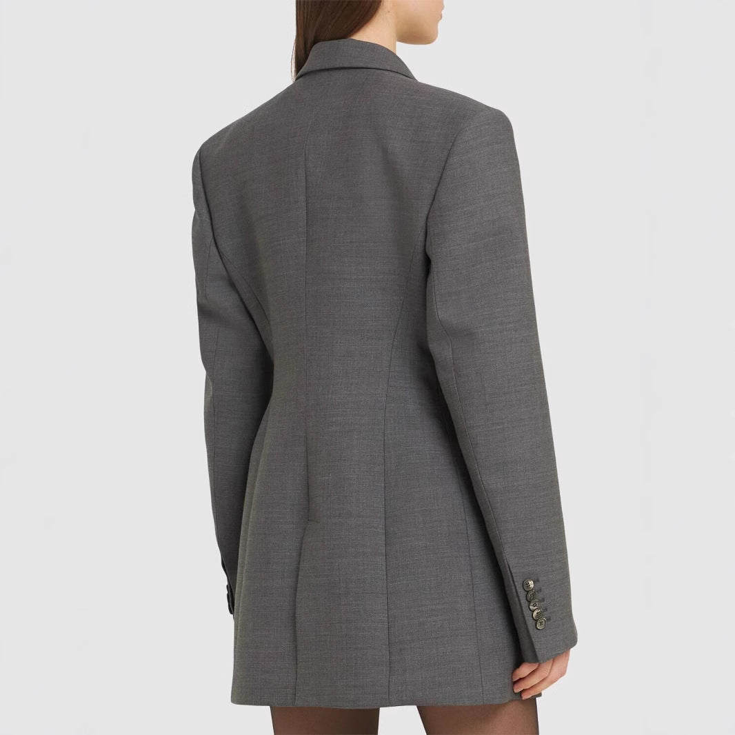Ladies Oversize Blazer with long silhouette and distinctive shoulder section Chichicherry