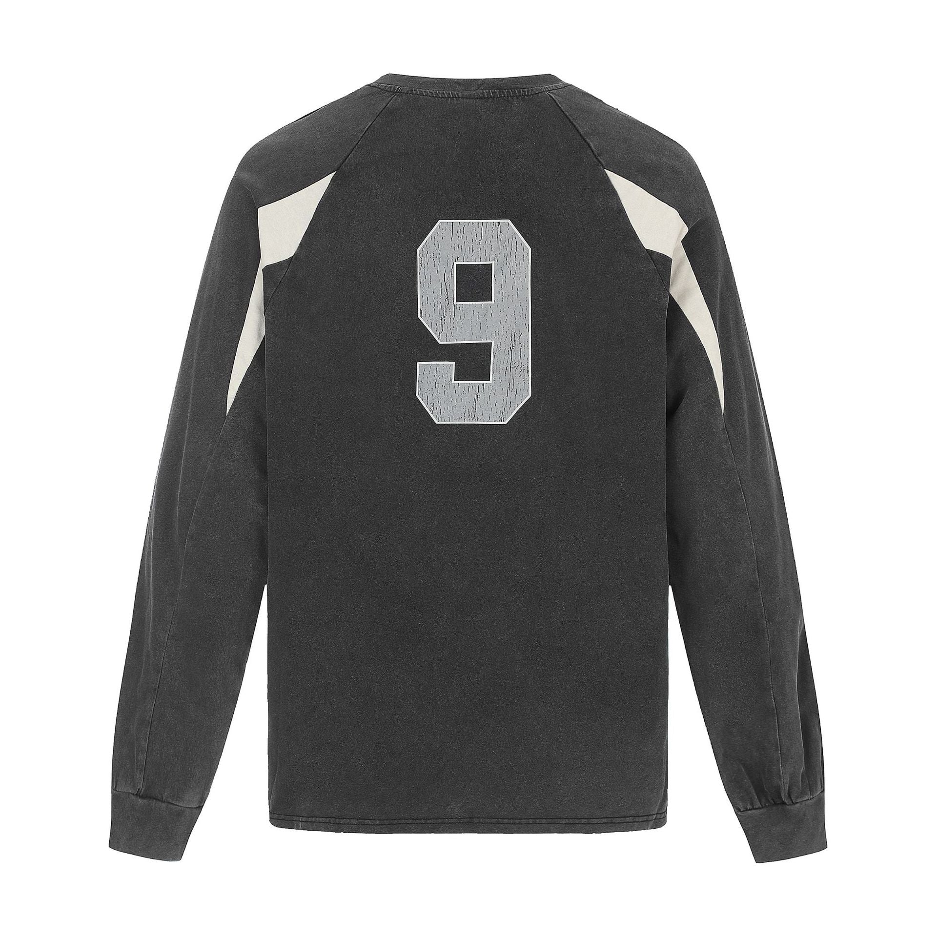 Men's retro sweatshirt in vintage sportswear look with raglan sleeves and number print Chichicherry
