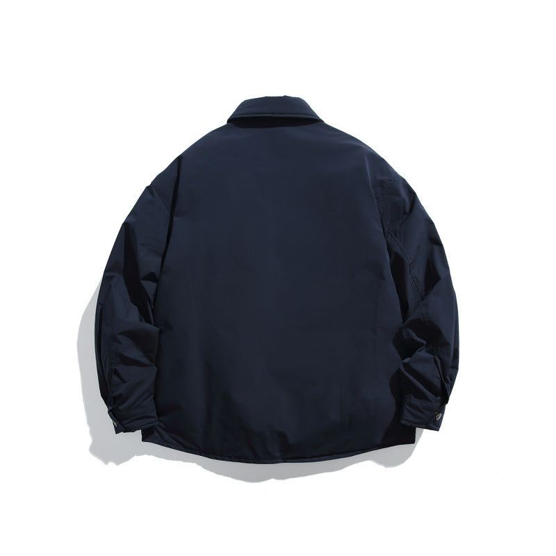 Unisex Boxy padded shirt jacket with snap buttons, chest pocket and thermal lining Chichicherry