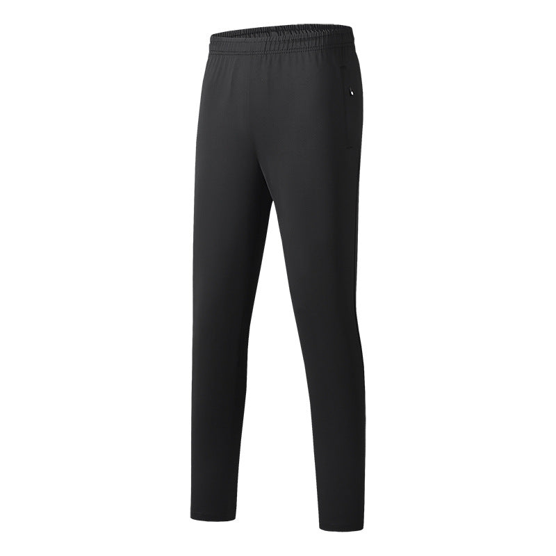 Men's Slim-Fit Sportive Jogging Pants with Elastic Waistband and Zipper Pockets Chichicherry