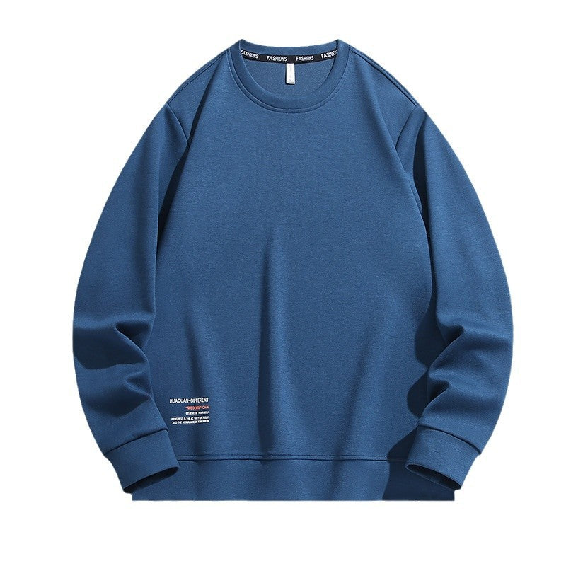 Men's Wide Cut Crew Neck Sweatshirt made of French Terry with Hem Print Chichicherry