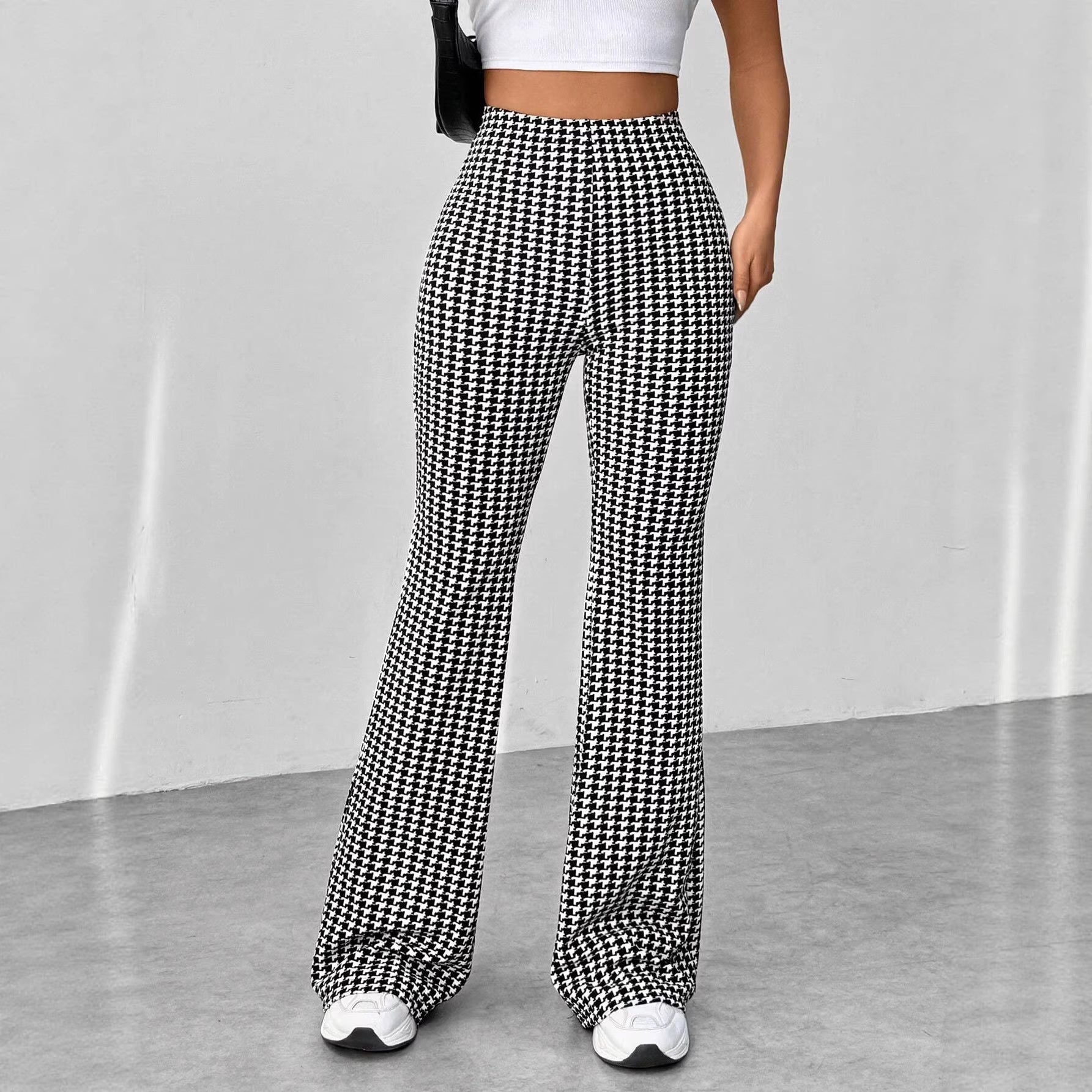 Ladies' Stretch Flared Pants with High Waist and Wide Leg Chichicherry