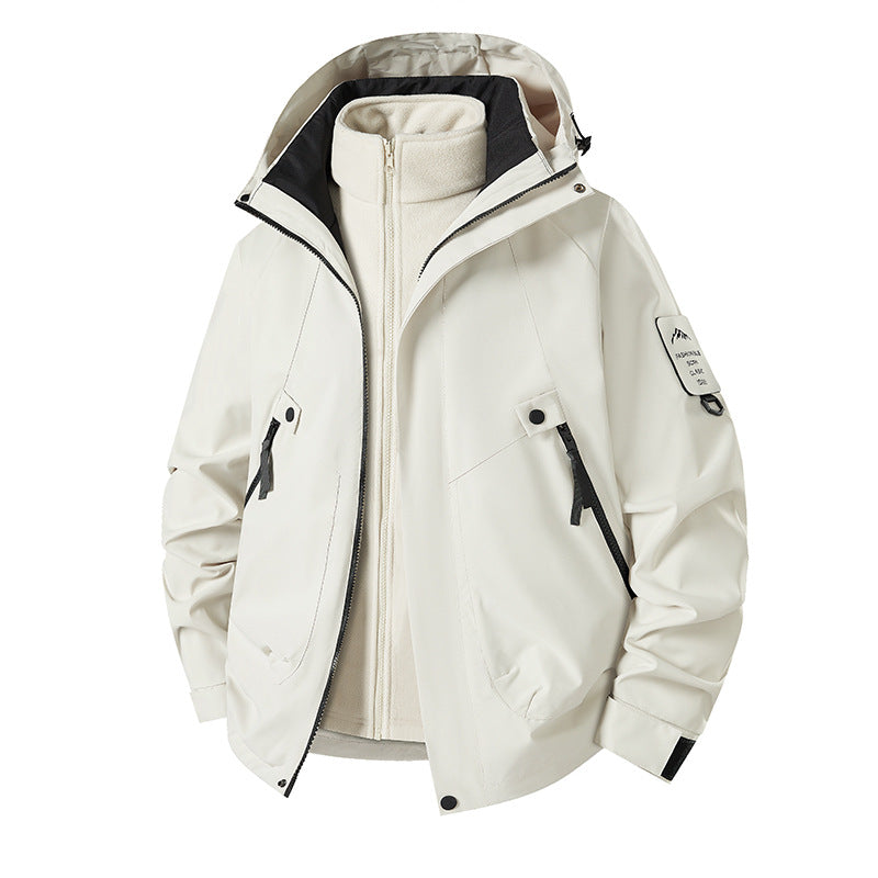 Men's 3-in-1 Softshell Parka with removable fleece inner jacket and technical hood Chichicherry