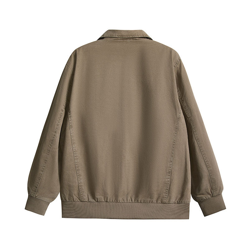 Men's lightweight cotton twill transitional jacket with zipper and balloon sleeves Chichicherry