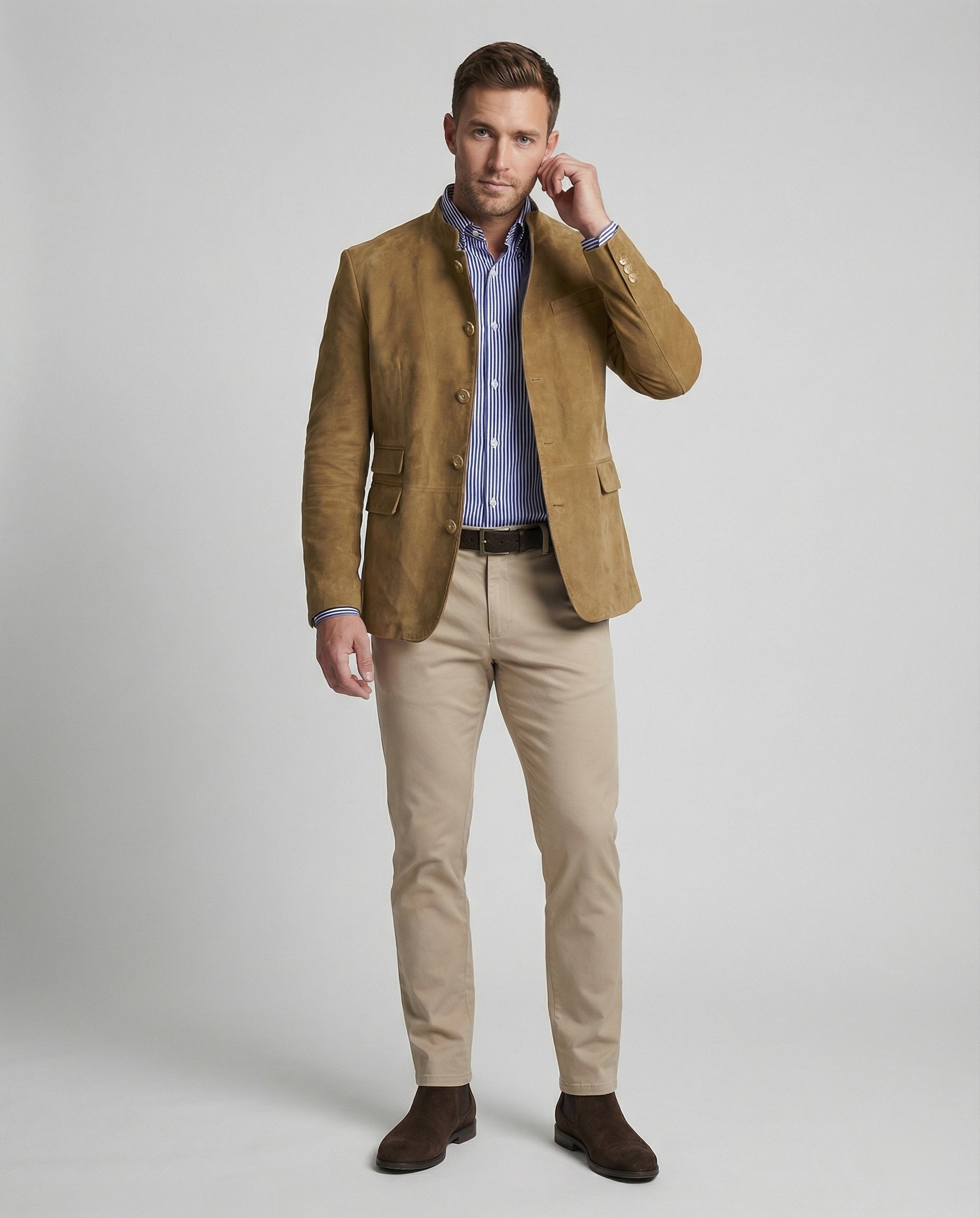 Men's Suede Jacket Modern