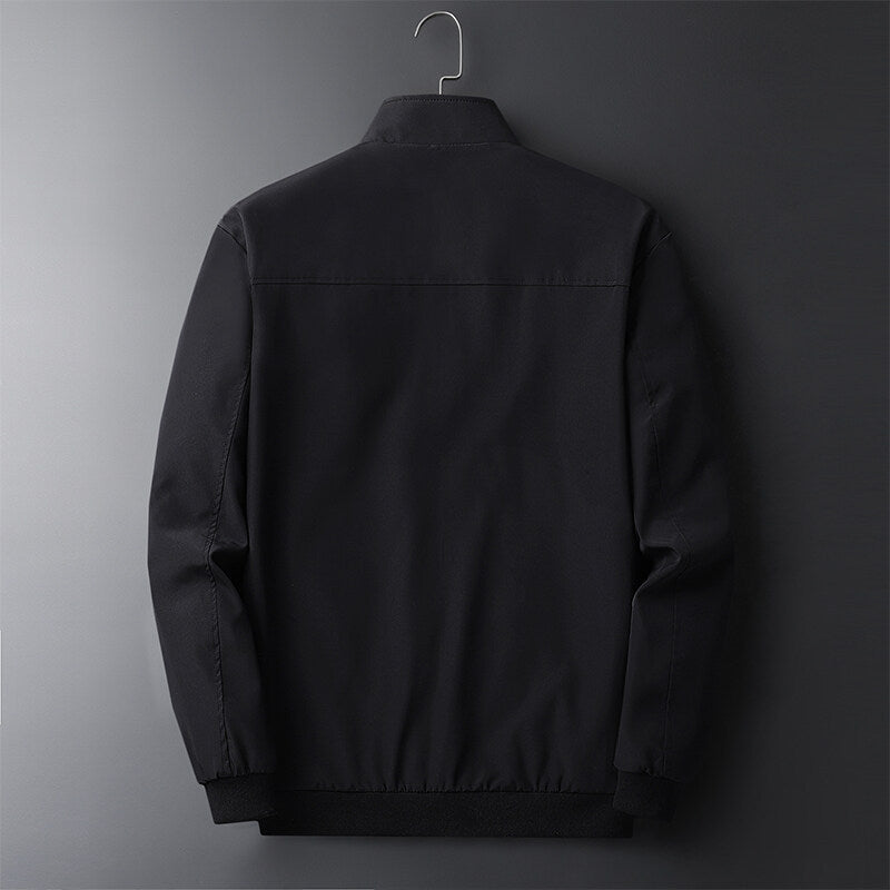 Men's Lightweight Softshell Blouson Jacket with Stand-Up Collar, Zipper Pockets and Ribbed Cuffs Chichicherry