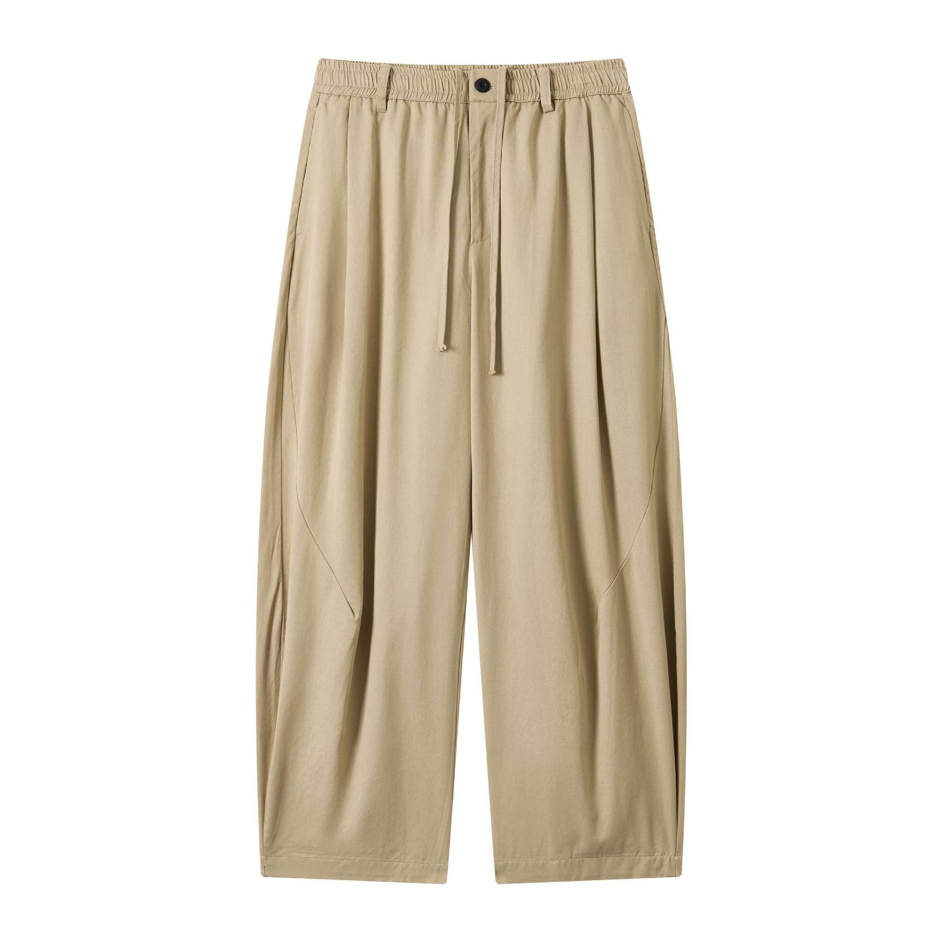 Women's wide culotte pants with elastic waistband and drawstring Chichicherry