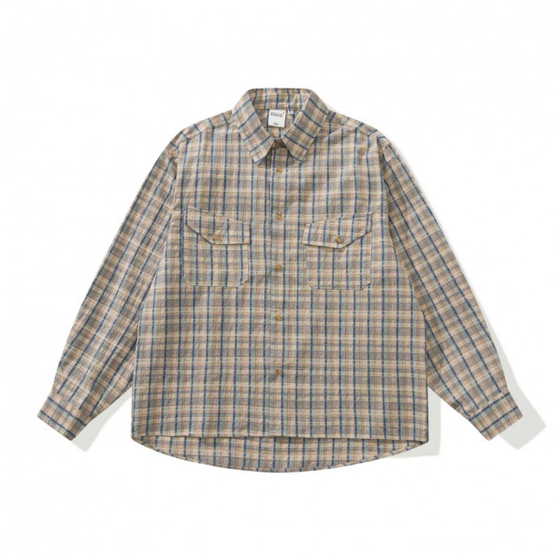 Unisex Boxy Overshirt made of cotton-linen blend with patch chest pockets Chichicherry