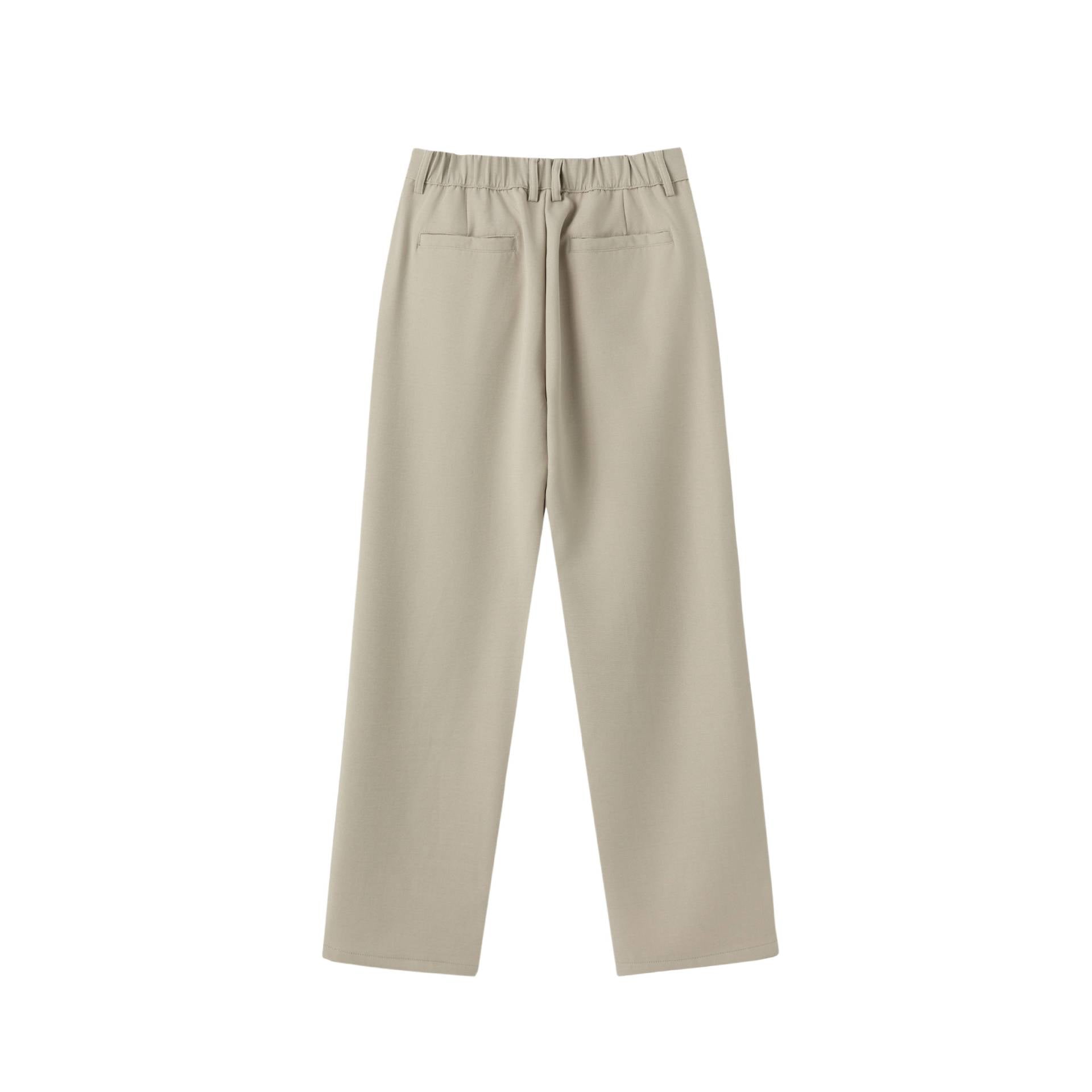 Women's Wide Pleated Trousers with High Waist and Classic Waist Detail Chichicherry