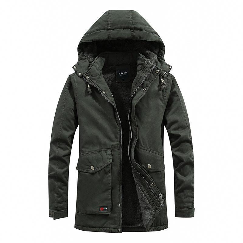 Men's city parka with teddy lining, hood, and windproof inner placket Chichicherry