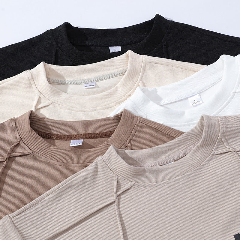 Men's Oversized Long Sleeve Shirt made of textured cotton blend with chest pocket detail Chichicherry