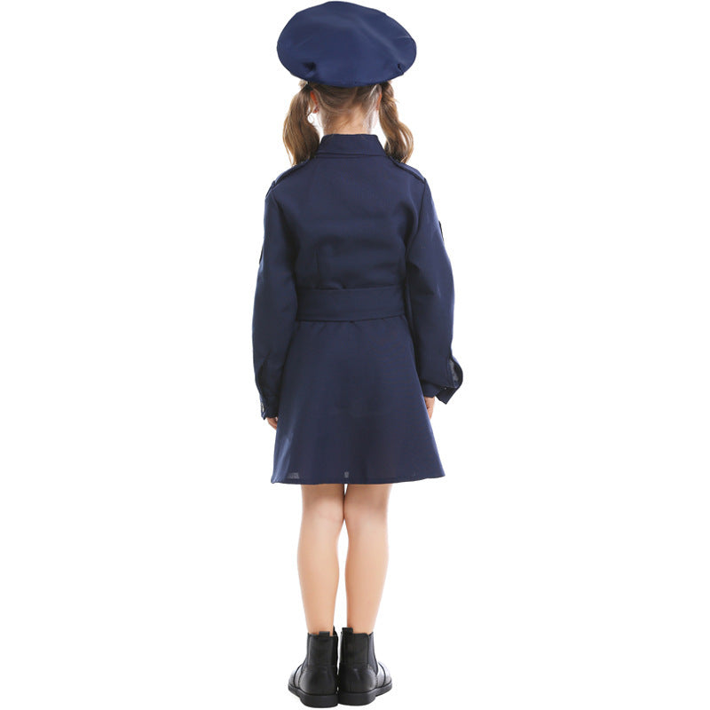 Women's Police Costume with Skirt and Cap Chichicherry
