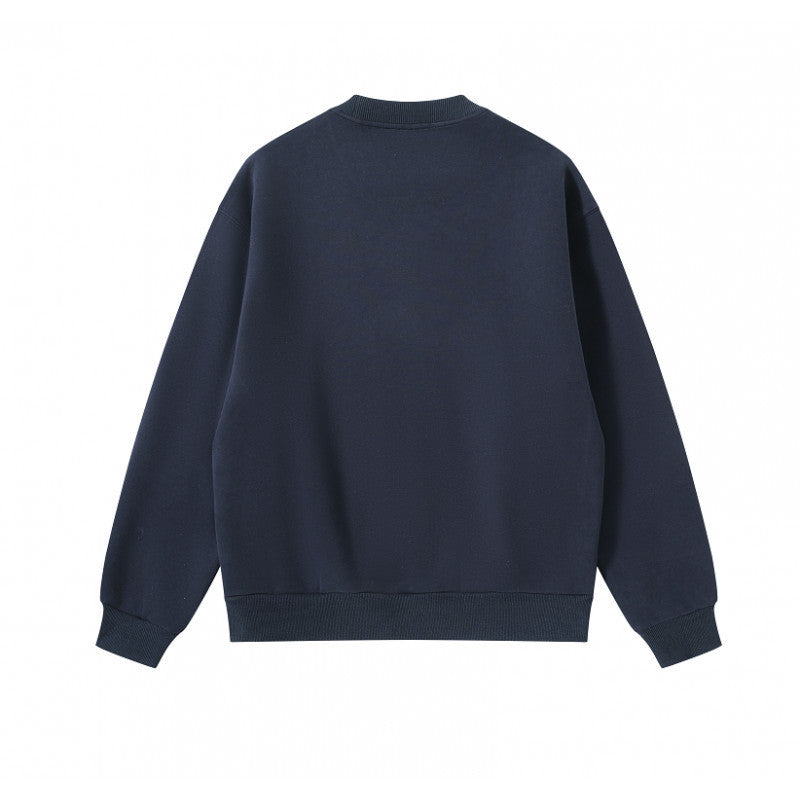 Unisex Oversize Sweatshirt with side snap button plackets, ribbed cuffs and round neck Chichicherry
