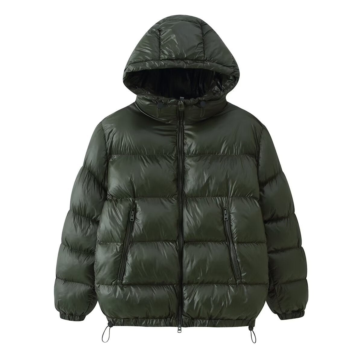 Women Quilted Oversized Thermal Jacket with Hood and Water-Repellent Surface Chichicherry