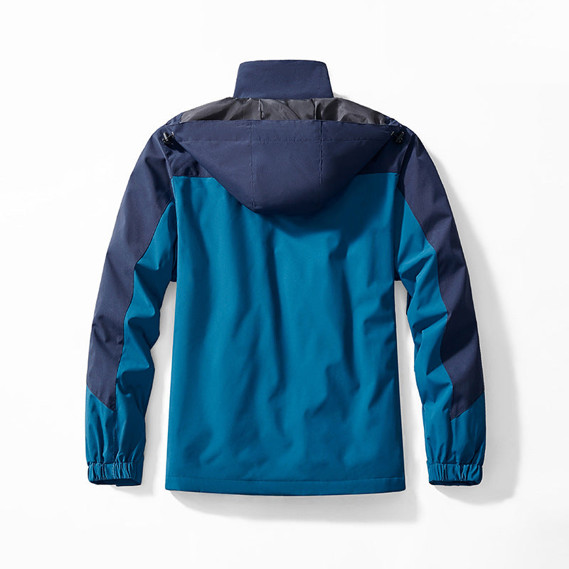 Men's Three-in-One Outdoor Softshell Jacket with Removable Fleece Inner Jacket and Hood Chichicherry