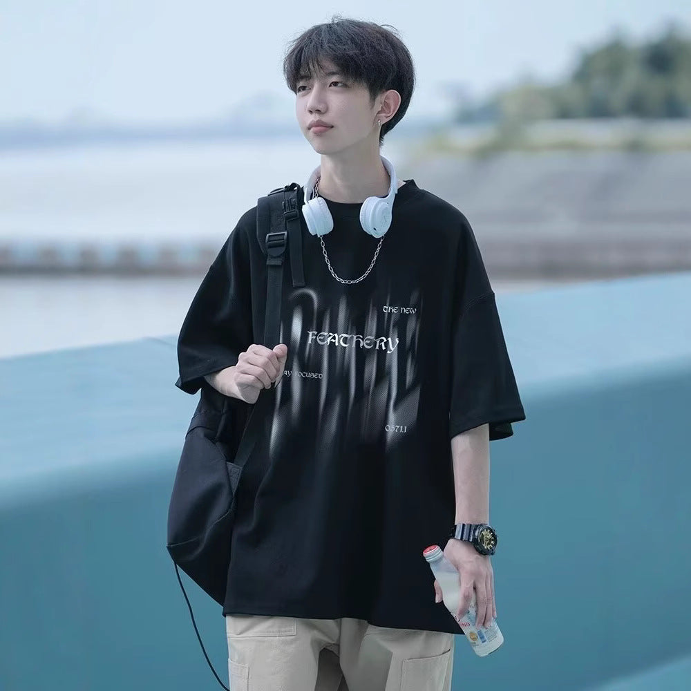 Men's Oversized T-Shirt with Creative Print Chichicherry