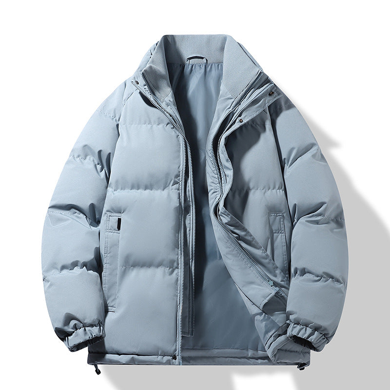 Men's Fashion Thermo-Padded Short Jacket in Boxy Cut with Ribbed Collar Chichicherry
