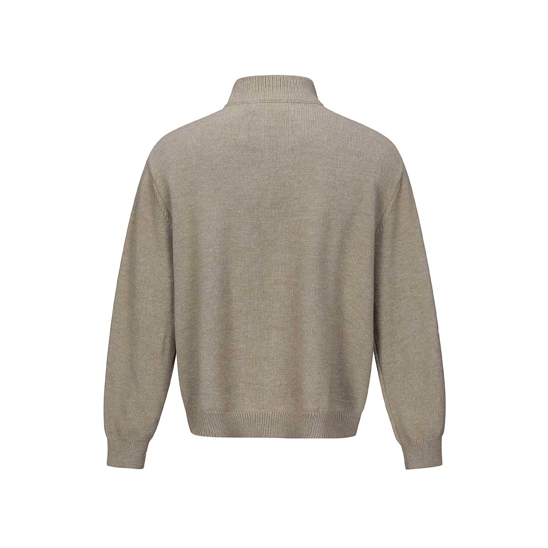 Men's Half-Zip Knit Pullover with Ribbed Collar Chichicherry