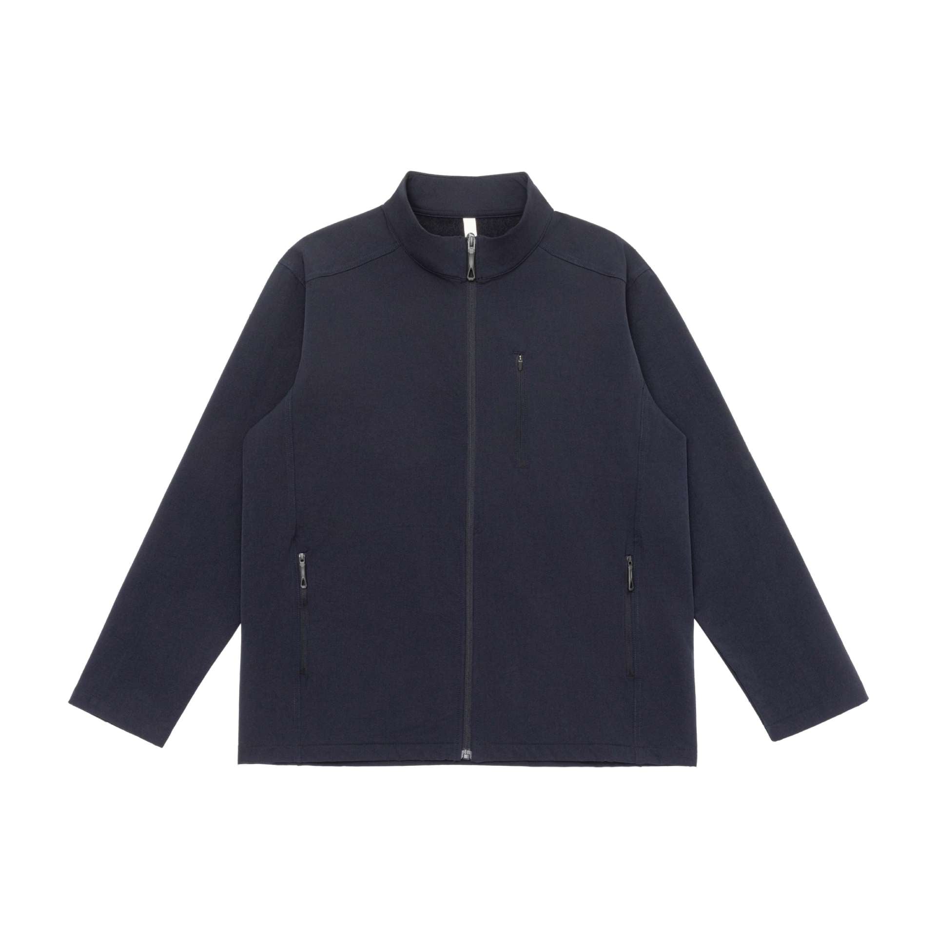 Unisex Lightweight Softshell Jacket with Stand-up Collar and Zipper Pockets Chichicherry